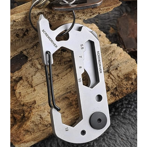 NC 15-in-1 Portable Multitool Wallet Card, Keychain Multitools, Car Keychain, EDC Outdoor Multitools, Bottle Opener and Bicycle Tool [Black]