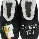 BenSorts Fuzzy Slipper Socks for Women Funny House Slippers with Grips (7-8.5, 1 Pair Koala)