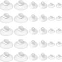 30 Pieces 3 Sizes Clear Suction Cups for Glass Without Hooks, Plastic Sucker for Home Organization Christmas Festival Decoration Window, Assorted Sizes 0.8 inch + 1.2 inch + 2.2 inch