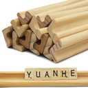 Yuanhe Set of 12 Wooden Scrabble Tile Holders Letter Replacement Racks Word Tray for Crafts and Game Stands