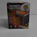Ontel Handy Heater Pure Warmth 1200W Personal Ceramic Space Heater with Adjustable Heat - Portable, Quiet & Energy Efficient Small Space Heater for Bedroom, Office, Garage & More