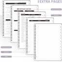 5 x 2026 Planner, Weekly and Monthly Calendar Agenda Book, Jan 2026 - Dec 2026, Hardcover Planning Academic Planner for Office School Supplies and Desk Accessories - A5 (6.3'' x 8.5'') (Purple)