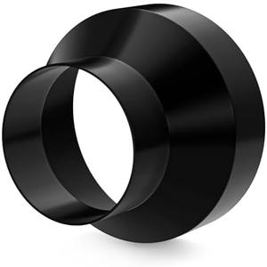 4 to 3 Inch Duct Reducer, Hon&Guan Galvanized Steel Duct Increaser 4 to 3 Duct Reducer for 3/4 Inch Duct, Inline Duct Fan, Grow Tent Ventilation System-Black.