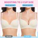 2 x Double Sided Sticky Bra Inserts, Reusable Adhesive Push up Sticky Bra Pads for Women Bikini Swimsuit Strapless Bras (Skin Tone)