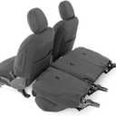 Rough Country Neoprene Seat Covers for Jeep Wrangler JL 4-Door (2018-2024) w/No Rear Arm Rest - Waterproof & UV Resistant, Foam Padded, Front & Rear Seat Cover Set