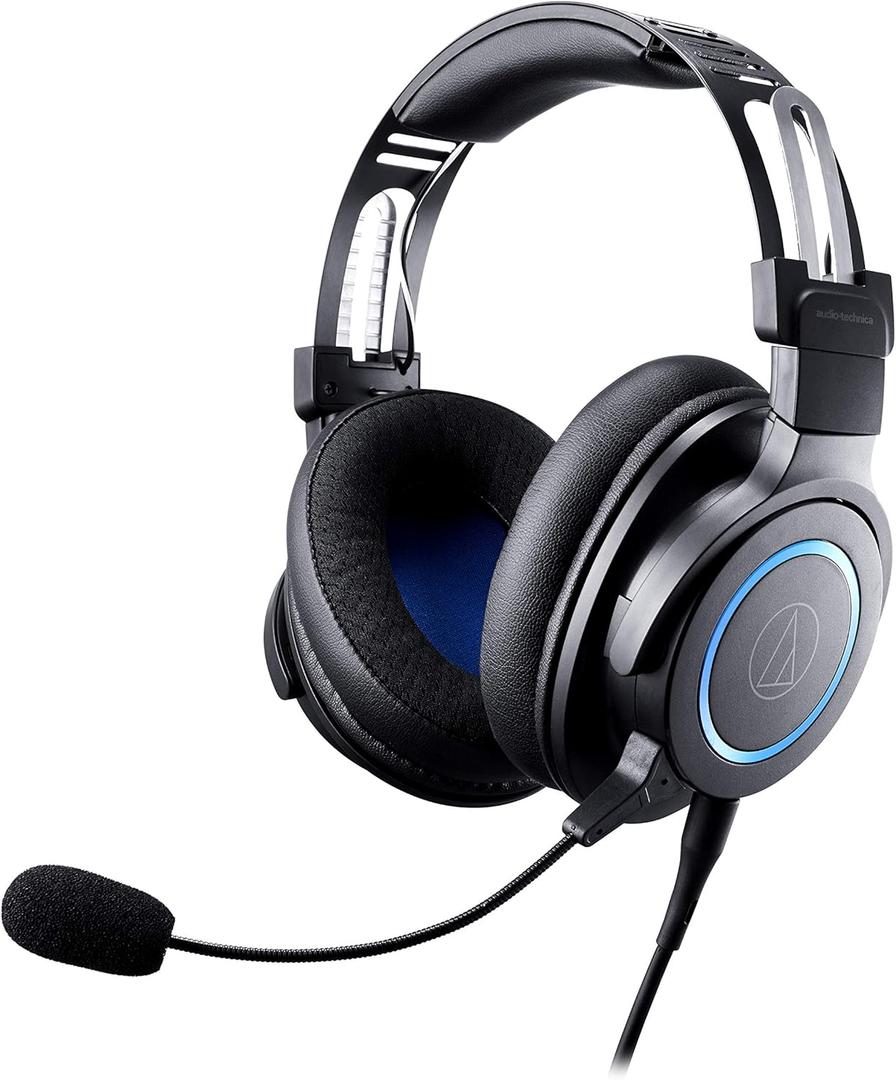 Audio-Technica ATH-G1 Premium Gaming Headset for PS5&Xbox Series X, Laptops, and PCs, with 3.5 mm Wired Connection, Detachable Mic, Black