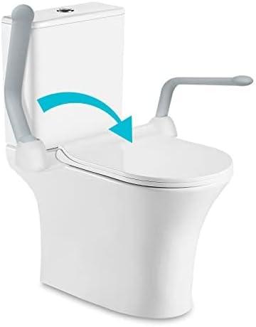 Toilet Safety Rails for Seniors (500 lbs), Handicap Toilet Rails with Foldable Handles, Toilet Assist Rails, Toilet Rails for Seniors, Heavy Duty Toilet Safety Frames Rails with Arms