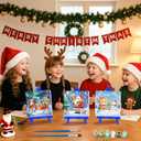 Vodolo 4 Pack Christmas Paint by Numbers Snowman with Frame,Easy DIY Christmas Painting Kit