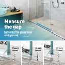 Shower Door Bottom Seal, 2 PCS 1/2"" x 36"" Shower Door Sweep for 1/2 Inch Glass, Frameless Glass Shower Door Seal Strip - Stop Shower Leaks and Create a Water Barrier, Clear