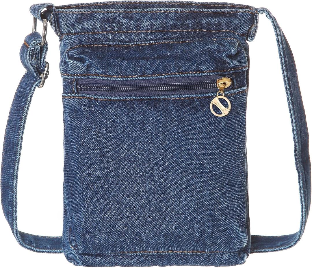 AOCINA Small Denim Purse Blue Jean Purse Shoulder Bag Denim Crossbody Bags for Women