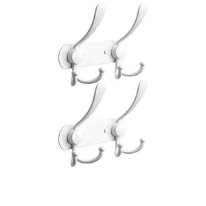 NearMoon Coat Rack Wall Mounted-2 Pack, Heavy Duty Bath Towel Hooks Stainless Steel Robe Hooks Holder, Metal Coat Hook for Towel Coat Hat Key Bathroom Bedroom Hotel Entryway (2 Hooks, White)