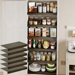 6-Pack PVC Composite Board Wire Rack Covers for Pantry - Imitation Wood-Look 24x16 Inch, ,Closet, Bathroom, Waterproof Scratch Resistant Easy Install, Wood Shelf Covers for Wire Shelving,Walnut Color