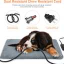 INVENHO Heated Dog Bed, Waterproof Adjustable Temperature Dog Cat Heating Pad with Timer, Indoor Pet Heating Pad for Cats Dogs Electric Pads for Dogs Cats, Pet Heated Pad (M: 28" x 20")