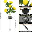 Upgraded Solar Garden Lights, 4 Pack Outdoor Solar Lights, New Round Panel for 40-Hour Runtime, Serve as Outdoor & Indoor Decor, 7-Color Changing Flower Lights, Waterproof for Patio Yard Decoration