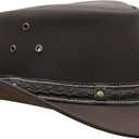 SideWinder Australian Leather Cowboy Hat Bush Aussie Style Summer Western Outback Black and Brown