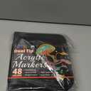 Betem Paint Markers Acrylic Paint Pens, Dual Tip 48 Colors Acrylic Markers with Brush Tip and Fine Point, Art Supplies for Wood, Canvas, Stone, Glass, Rock Painting Kit DIY Crafts Drawing Kit with Bag