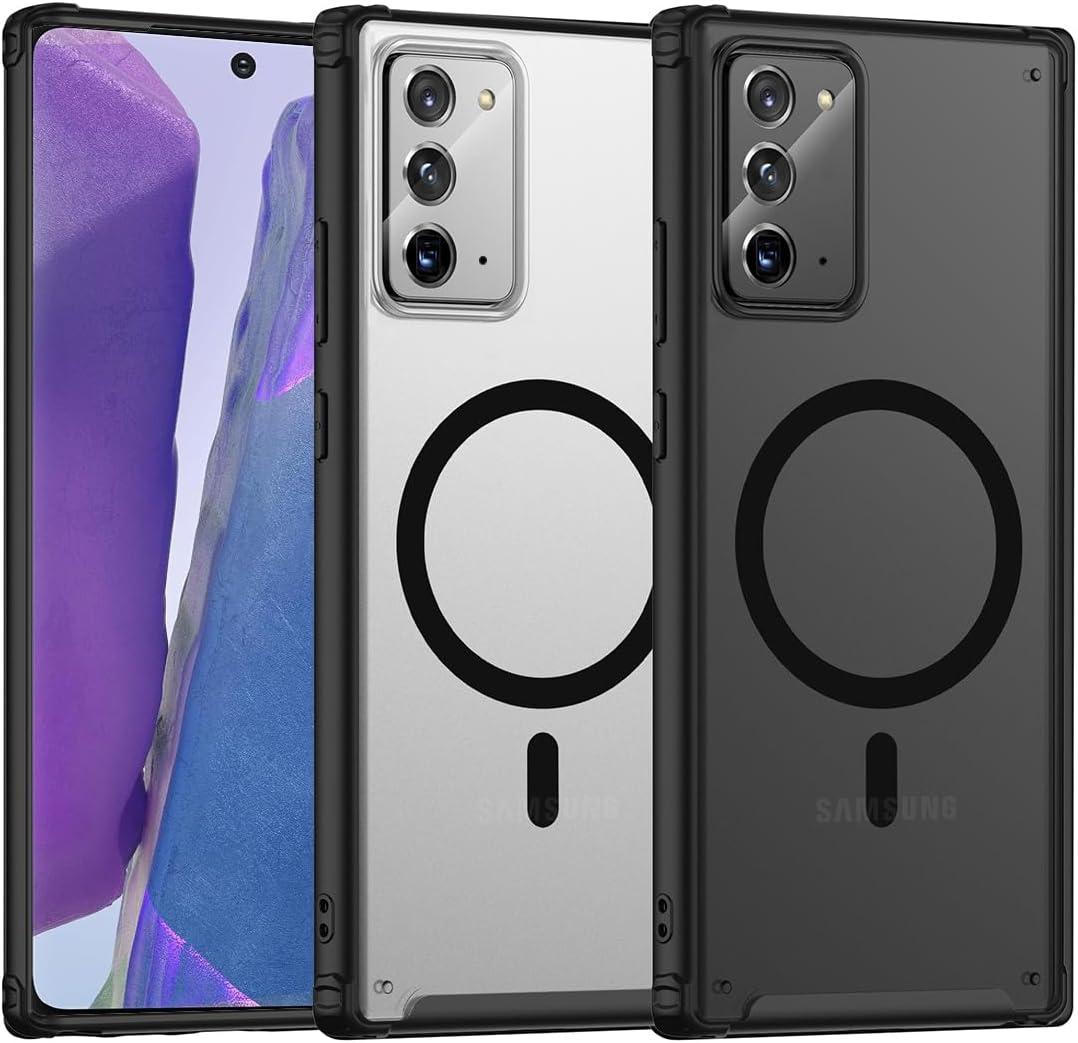 TIANNIUKE Magnetic Case for Samsung Galaxy Note 20, Translucent Matte Anti-Fingerprint,Compatible with MagSafe,Slim Fit Shockproof Protective Phone Case for Galaxy Note 20 Case (Black)