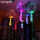 Bobo Balloons 25 Packs, 24 Inch Helium Style Transparent Bubble Bobo Balloons for LED Light Up Balloon, Gifts for Christmas,Wedding,Birthday Party Decorations (LED String Not Included) (25 PCS)