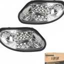 10L0L Golf Cart Headlights for EZGO TXT/T48 (2014-Up) - Driver & Passenger Side Replacement, 12V Bright Headlights Direct Fit Gas/Electric Models