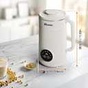 8-IN-1 IAGREEA Nut Milk Maker Machine, 35 oz Soy Milk Maker, Oat, Soy, Plant Based and Dairy Free Beverages, Juice, 2H Keep Warm Countertop Blender, 10 Blades, 12H Delay Start, BPA-Free, Self-Cleaning, White