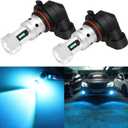 PHINLION 9006 Ice Blue LED Fog Light Bulbs, Super Bright 3800 Lumens 9006 HB4 LED Fog Bulb Replacement for Car Truck Fog Lights or DRL Lamps, 1:1 Halogen Size, Pack of 2
