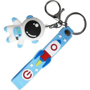 CALLARON 1 Set 2pcs Astronaut Keychain Car Key Pendant Metal Car Keychain Bag Keychains Pendant Mens Wallet Key