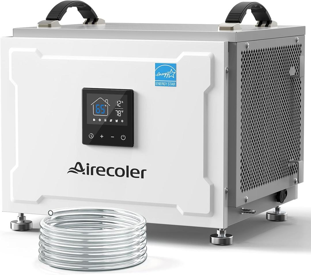 70 Pints Energy Star Commercial Dehumidifier with Pump, Portable Crawl Space Dehumidifiers for Basement and Home, Built-in Remote Control, Auto Defrost | Airecoler Stellar SP10