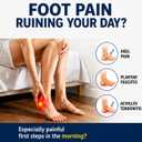 Plantar Fasciitis Night Splint for Sleeping, Soft Memory Foam Foot Brace, Adjustable Overnight Stretch Support for Heel Pain, Achilles Tendonitis & Foot Fatigue Relief, Blue