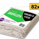 Heavy-Duty Canvas Drop Cloth /Protective Cover Sheet Durable cotton canvas drop cloth with hemmed edges. Designed to protect floors, furniture, and surfaces during painting, moving, storage, or DIY projects. Reusable, foldable, and easy to store. (82x104)