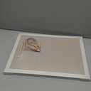 DOLLAR BOSS Bulletin Boards with Linen 1-Pack 16''X 12'' Double-Sided Cork Board for Walls Wood Framed Bulletin Boards, Small Pin Board for Home Kitchen Office Decorative Hanging 10 Pushpins (White)