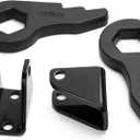 Dynofit 1-3 Inch Leveling Lift Kit, Torsion Bars Key with Shock Extender Brackets for 2001-2010 Silverado Sierra 1500HD 2500 2500HD 3500 3500HD 2WD 4WD 8 Lug, Forged Front Suspension Level Kit, 4Piece