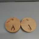 AM&PM Set of 2 Wood Weekly Pill Organizer for Medicine Vitamin 2 Times a Day,Arthritis Friendly 7-Day Pill Box Medium Compartments Holder,Daily Portable Travel Pill Case with Velvet Bag