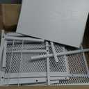 Huuger Nightstand Set of 2, Night Stand with Fabric Drawer, Mesh Shelf, Side Table with Storage, Fabric Drawer Dresser, Open Shelf, Metal Frame, Bedroom, White (White)