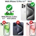 Skyseaco Compatible with iPhone 15 Pro Case Cute Polka Dot Phone Case Soft Slim TPU Shockproof Phone Cover Full Camera Protection for Women Girls - Blue