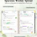 2026 Planner, Hardcover Leather Weekly and Monthly Planner, January 2026 - December 2026, Spiral Yearly Agenda Organizer Book 2026 with Tabs, Daily Calendar Planners for School Work Home, A4 (8.5" x 11"), Purple