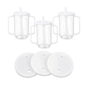 Sliner Adult Sippy Cups for Elderly, 12 oz Plastic Spill Proof Cups with 2 Handles Straw and Lid for Adults Hospital Disabled Dysphagia Patients Sliner Adult Sippy Cups for Elderly, 12 oz Plastic Spill Proof Cups with 2 Handles Straw and Lid for Adults Hospital Disabled Dysphagia Patients