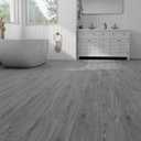Mysflosy Peel and Stick Floor Tiles, Self-Adhesive Luxury Vinyl Flooring Plank, 6x36inch 12 Pack 18 Sq.Ft, Waterproof DIY Deep Wood Grain Planks Easy to Install for Kitchen, Living Room, Light Grey