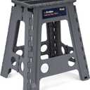 Flottian 18" Folding Step Stool for Adults and Kids Holds Up to 300 lbs,Non-Slip Folding Stools with Handle, Compact Plastic Foldable Step Stool for Bathroom,Bedroom, Kitchen,Gray,1PC