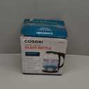 Cosori Electric Kettle, No Plastic Filter & Spout, 1.8Qt Tea Kettle & Hot Water Boiler For Coffee & Tea, Water Heater & Teapot, Automatic Shut Off, Borosilicate glass, Black, 1500W