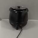 THEGA Stainless Steel Stock Pot - Rice Cooker, 10L with Hinged Lid and Removable Soup Jug, Heatable Large Capacity Soup Bucket, Induction Safe Stock Pot with Stainless Steel Lid