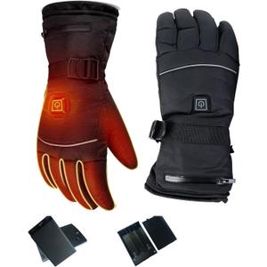 Heated Glove Liners, Heated Gloves Winter Sport Outdoor Thermal Insulate, Rechargeable Heated Gloves with Touchscreen, Men and Women Gloves Hand Warmer for Sports Hunting Cycling Hiking Fishing (Colo (Large, Glove+Battery Box)