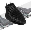 Motorcycle Front Driver Leather Cushion Pillion Seat Solo Seat Fit For Harley Heritage Softail Classic FLSTC Softail Deluxe FLSTN 2006-2017 (Black Stitching)
