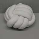 Petrella Knot Pillow Ball Round Throw Pillows Home Decor Cushion Decorative Aesthetic Throw Pillows，Lambswool White, 8inch