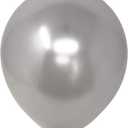 Allgala Latex Balloons for Parties | Helium Grade Bulk Balloon Pack | Ideal for Birthday Party Decorations, Baby Shower, Christmas Party | Colored Balloons for Events | 100ct 12" - Silver
