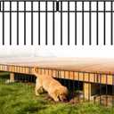 HIHADUUM 30Ft(L) X 13Inch(H) Animal Barrier Fence - 21 Pack Garden Fence Animal Barrier Garden Border, Rustproof Metal Fencing Panels, No Dig Fence Panels Defense for Dogs, Rabbits, Outdoor Patio