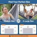 SUNCREAT Medium Size Tree Hammocks for Outside, Patio Hammock Without Stand, Light Gray
