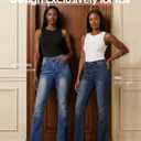 Zylioo Tall Jeans for Women 31"/33" Inseam Long Stretch Denim Pants Straight Leg Mid Rise Classic Fit for Tall Ladies (Medium Extra Tall, Dark Blue-flare)