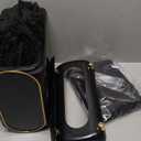 Bathroom Sets with Shower Curtain and Rugs, 2.6 Gallon Slim Trash Can with Wheels, Black Bathroom Set with Trash Can for Home Decor