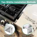 30" Stove Gap Filler, Kitchen Stove Gap Covers, Slide-in Range Rear Filler Kit for Most Brand Kitchen Stoves, Easy Install, Easy to Wipe (Silver)