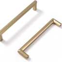 Champagne Bronze Zinc Alloy Solid Cabinet Pulls 3-3/4 Inch(96mm) Hole Center,Dresser Cabinet Handles Luxury Cabinet Pull Hardware for Bedroom, Kitchen 6 Pack 2401